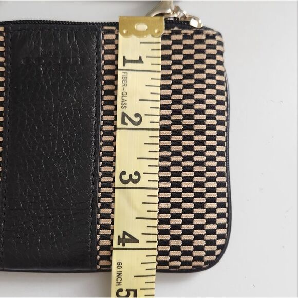 COACH Black and Tan Checkered Wristlet Wallet - Picture 4 of 8